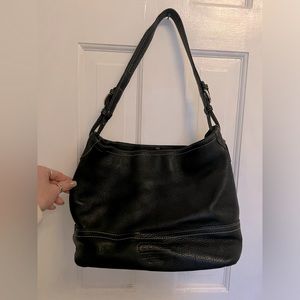 Coach 5715 black pebbled leather bucket bag